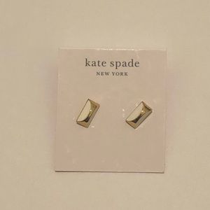 KATE SPADE white/gold earrings